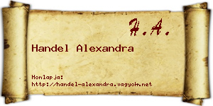 Handel Alexandra névjegykártya