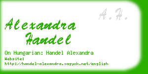 alexandra handel business card